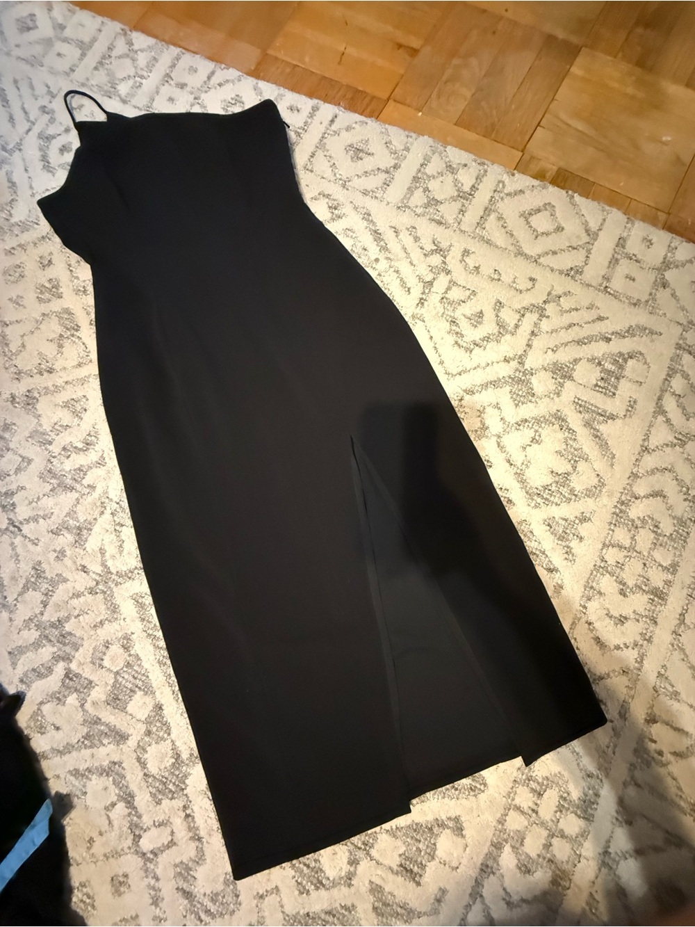 JAYGODFREY Black Maxi Dress with Front Slit